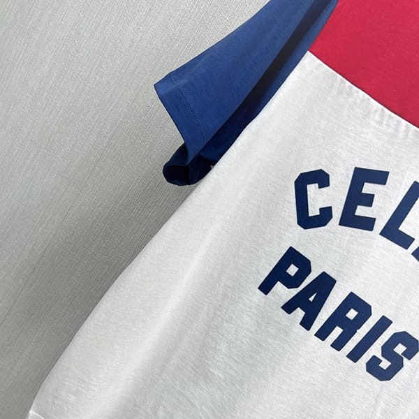 新デザインセリーヌ コットンジャージー ルーズ 半袖 Tシャツ 偽物 Cet24695